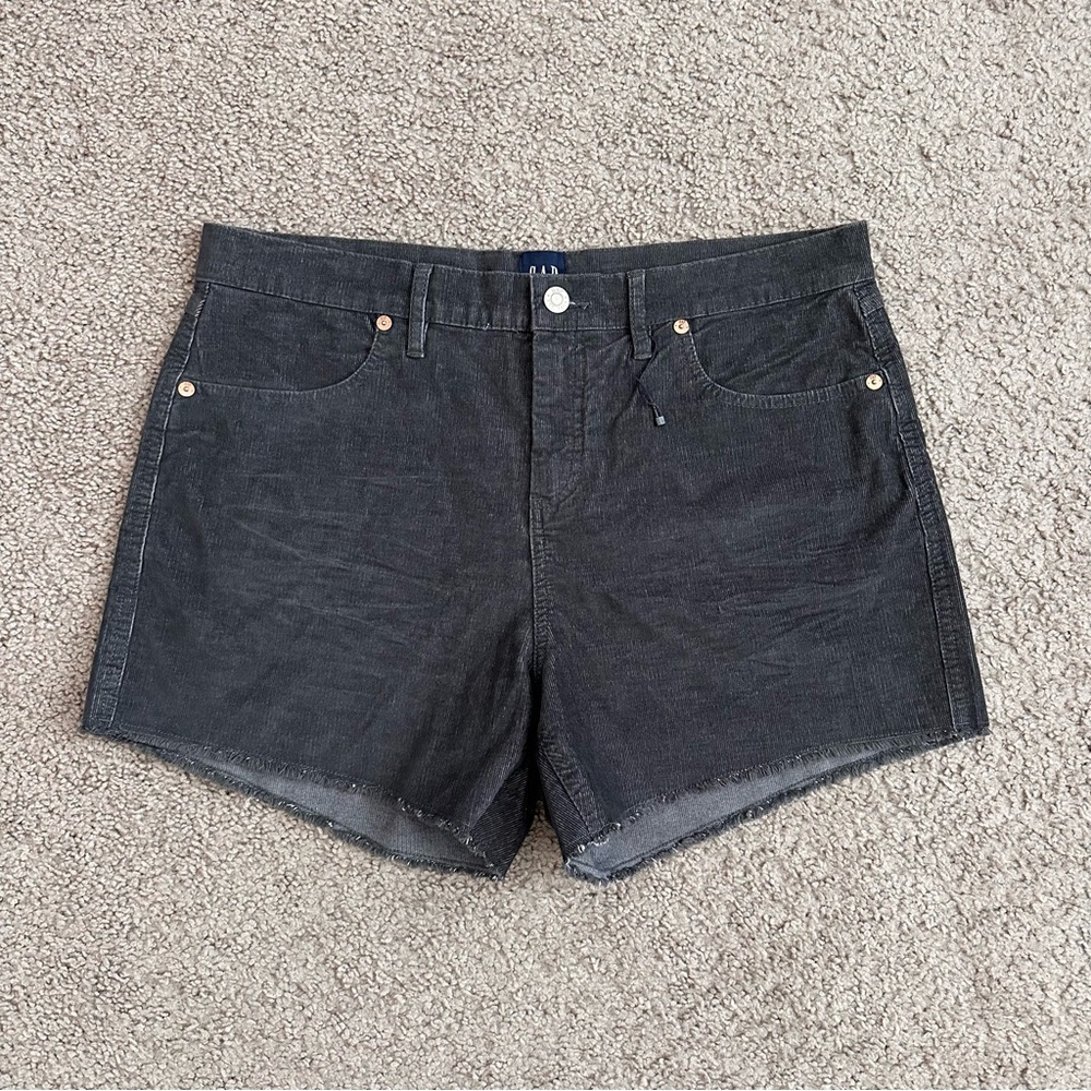 Gap Dark Charcoal Corduroy Short Womens 12